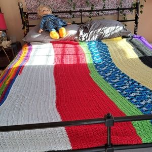 Handmade crochet afgan throw